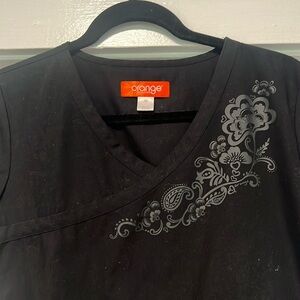 Scrub Top Black size M